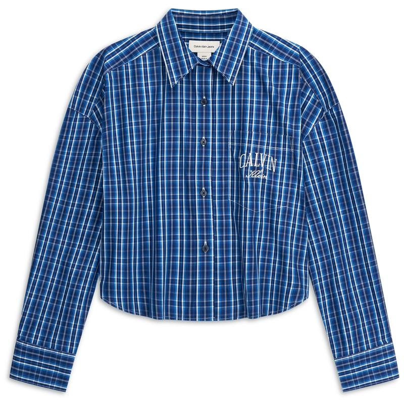 Calvin Klein Shirts Women's 5MA Royal Blue Lapel Moderate