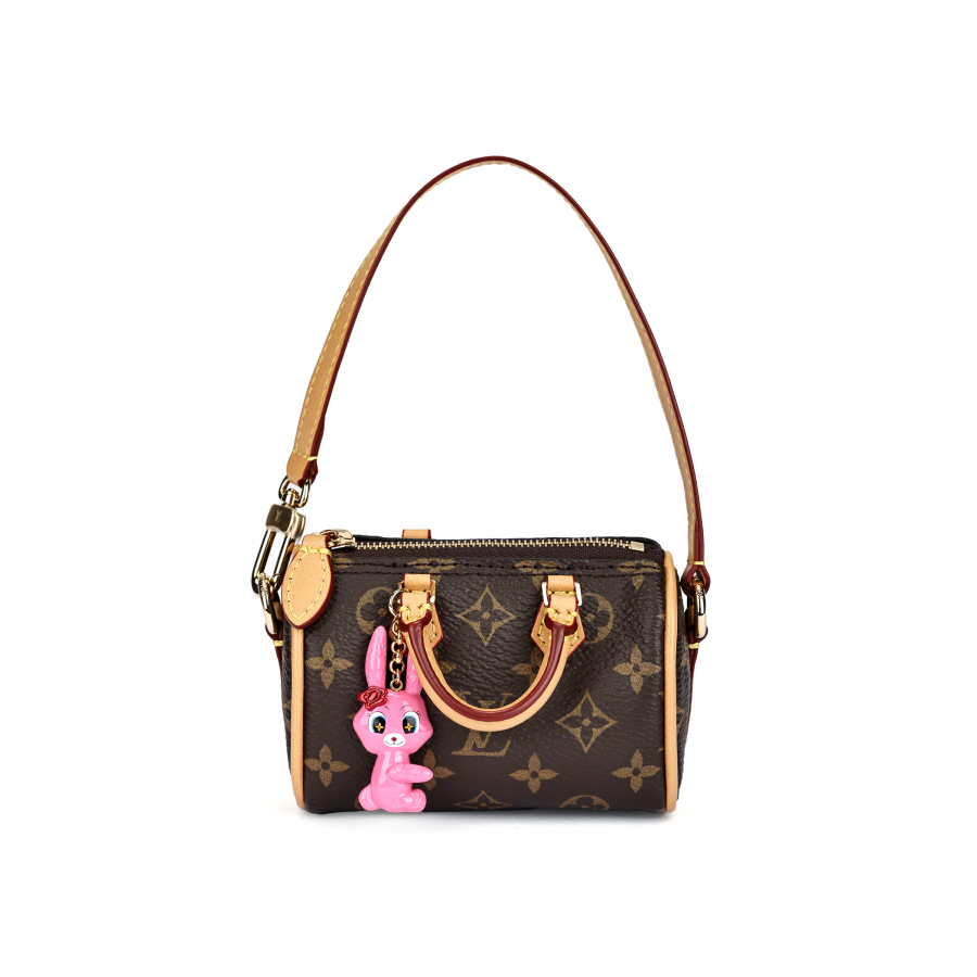 LOUIS VUITTON X Sun Yitian Collaboration Speedy Canvas Pillow Bag, One Shoulder Handbag Small Women's Brown