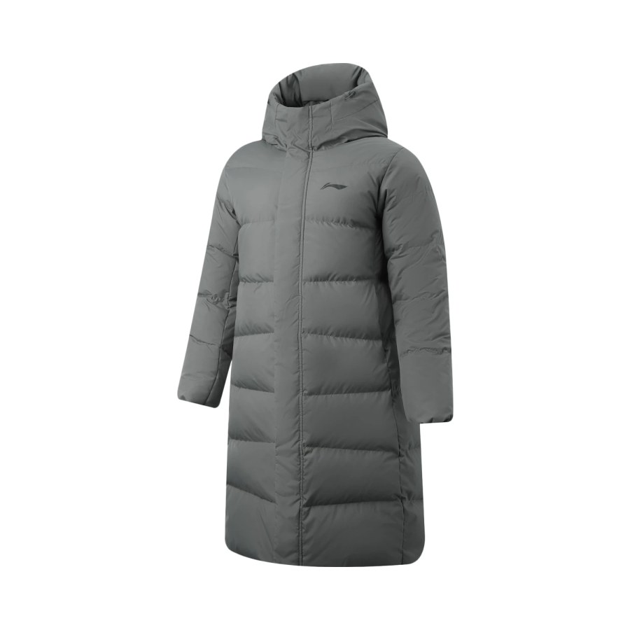 Li-Ning Li Ning Fitness Series Down Jackets Men's Gray Hooded Detachable Moderate Straight Fit
