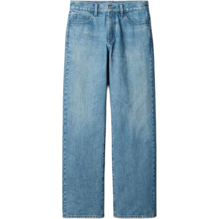 UNIQLO SS26 Jeans Women's Royal Blue Moderate Straight Fit Pants
