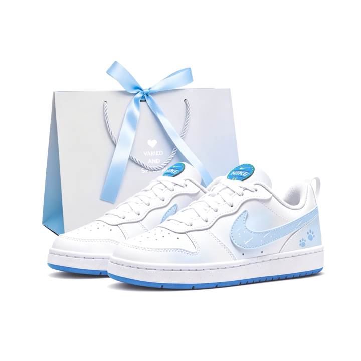 Nike Nike Court Borough Skateboard Shoes Unisex Low Top White/Blue