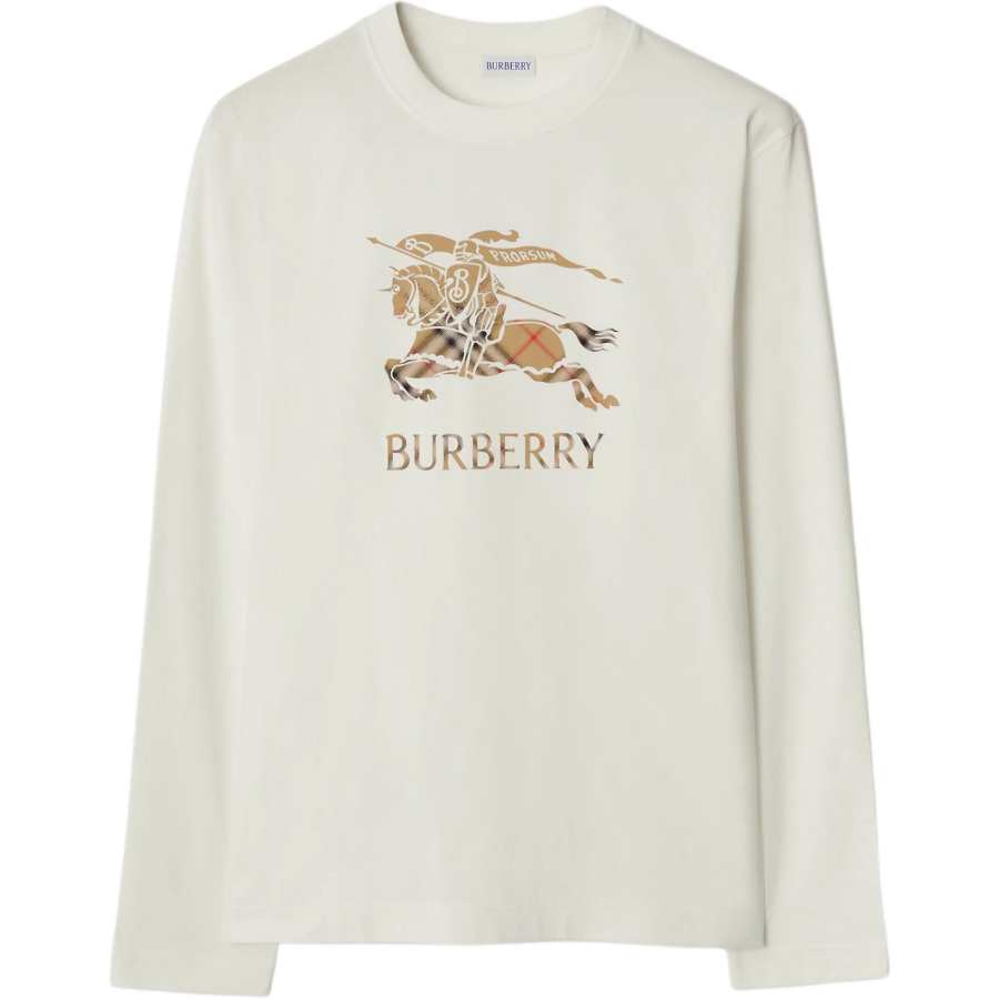 Burberry Ekd Checked Long Sleeved T-Shirt