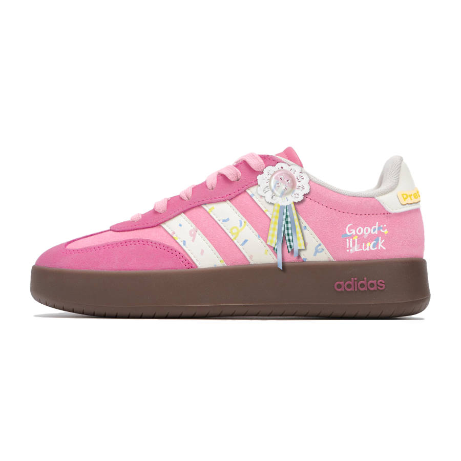 Adidas Adidas BARREDA German Army Trainers Women's Low Top Pink White Brown Contrast