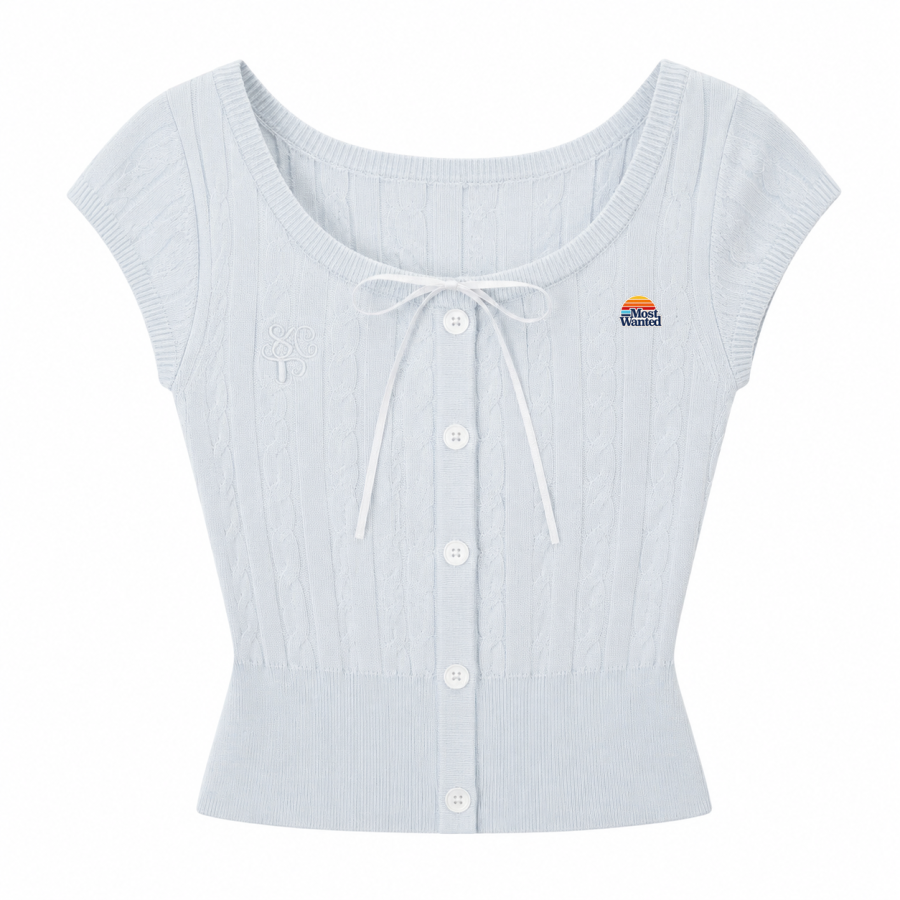 MostwantedLab T Shirts Women's Light Blue Crew Neck Thin Nipped In Waist