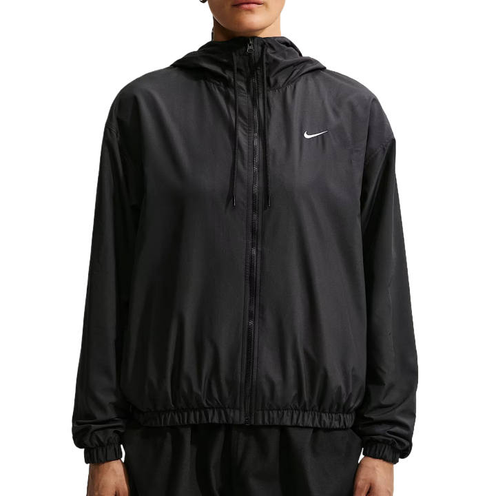 Nike Nike Jackets Women's Black/Sail White Hooded Non Detachable Moderate Straight Fit