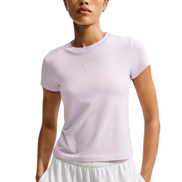 Nike Nike T Shirts Women's Bleached Light Purple Crew Neck Moderate