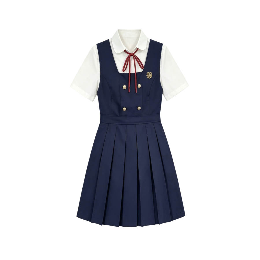 TUSHIFEI Two Piece Skirt Sets Women's Polo Collar Moderate Short Skirt