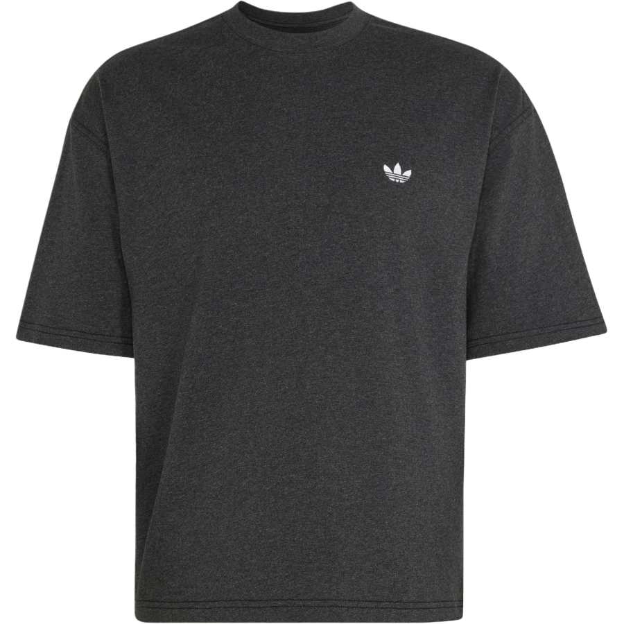 Adidas Originals ESSENTIALS T Shirts Men's Dark Heather Gray Crew Neck Moderate