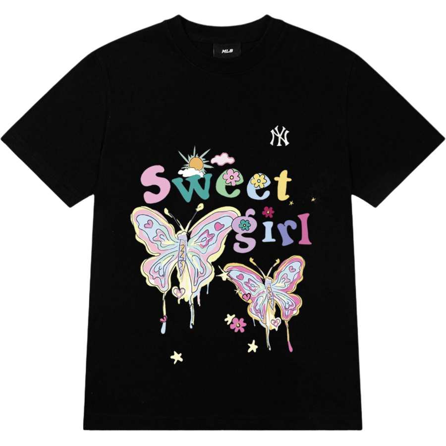 MLB MLB T Shirts Unisex Black Crew Neck Moderate