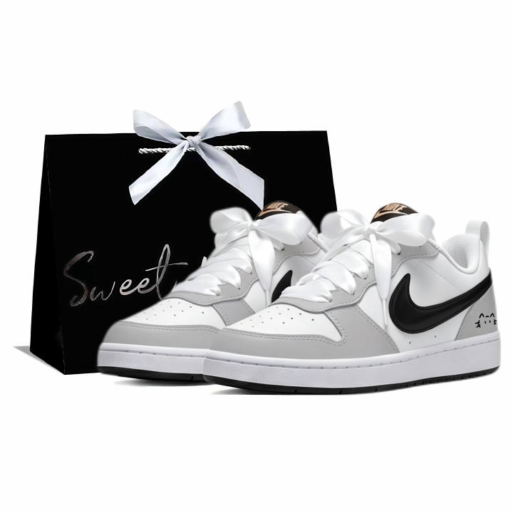 Nike Nike Court Borough Skateboard Shoes Women's Low Top White/Gray/Black