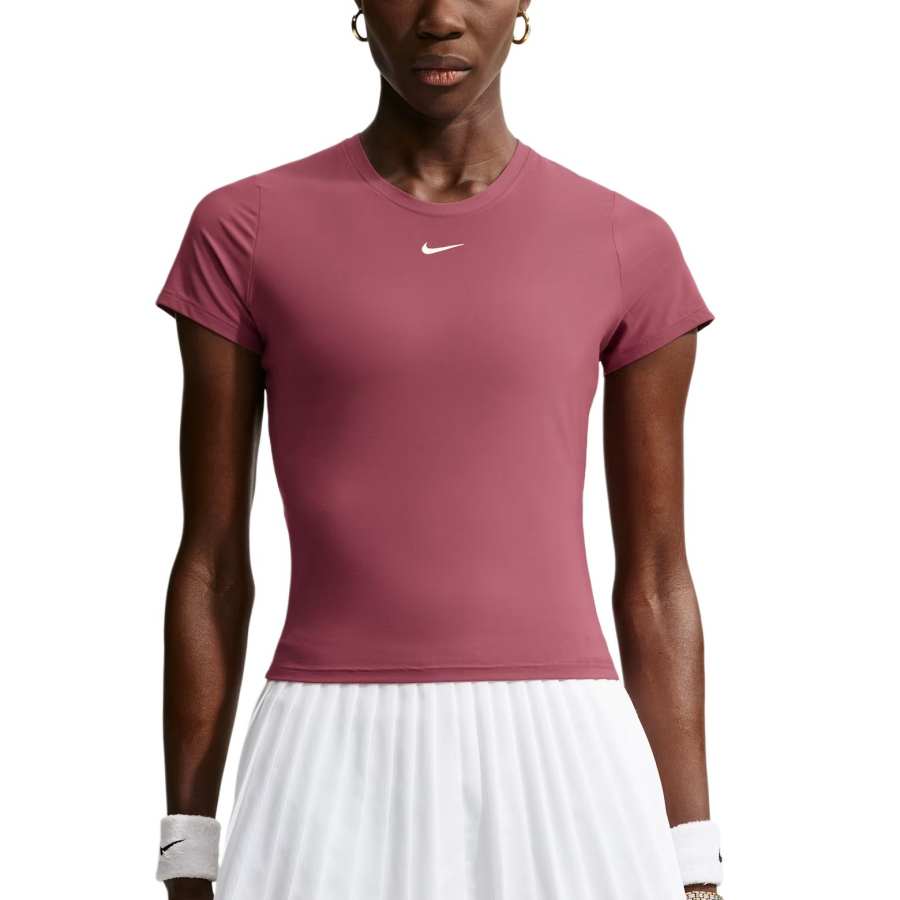 Nike Nike Victory Tennis Tops Women's Pink Smoke/White Crew Neck Moderate