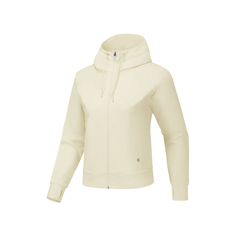 Skechers Jackets Women's Cream Beige White 00NA Hooded Non Detachable Moderate Other