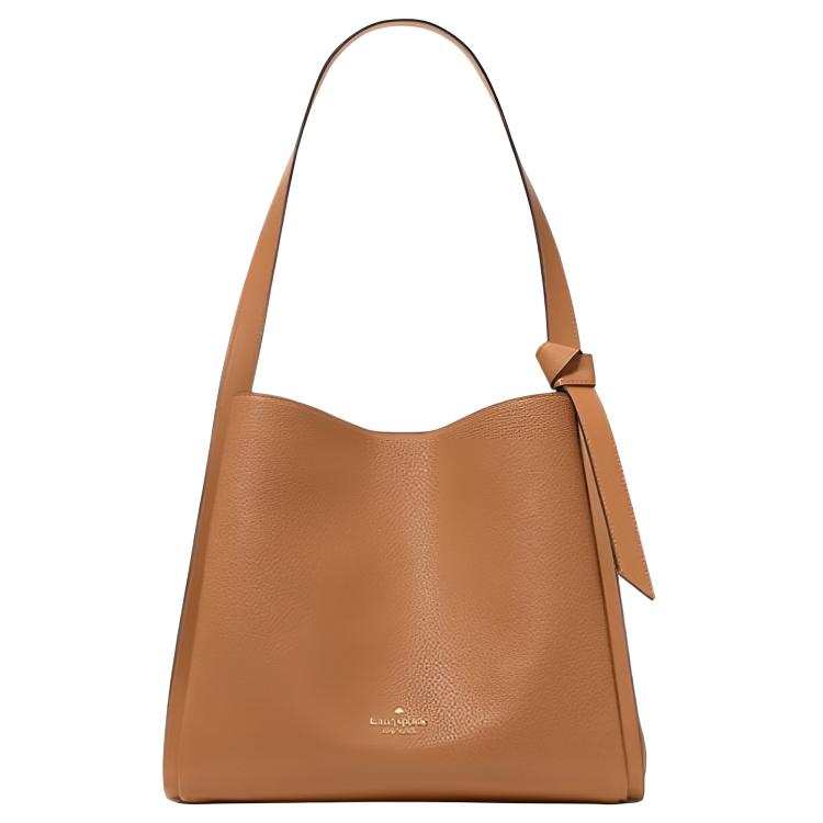Kate Spade Knott Leather Shoulder Bag Women's Brown