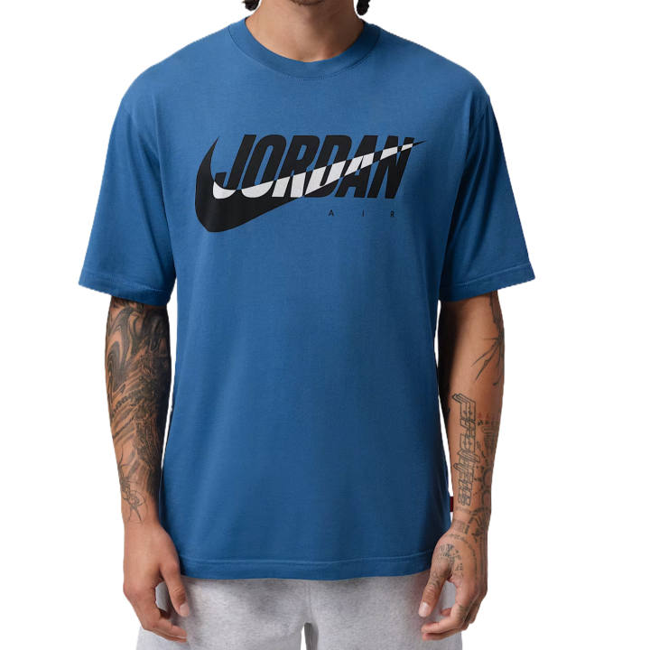 Jordan Jordan T Shirts Men's True Blue Crew Neck Moderate