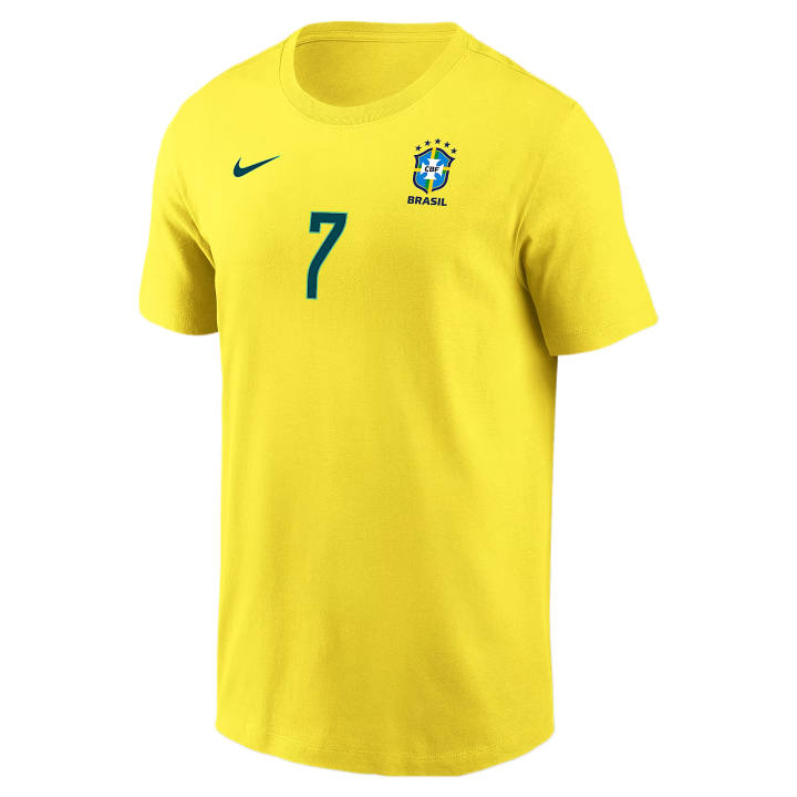 Nike Nike Brazil T Shirts Men's Yellow Strike Crew Neck Moderate