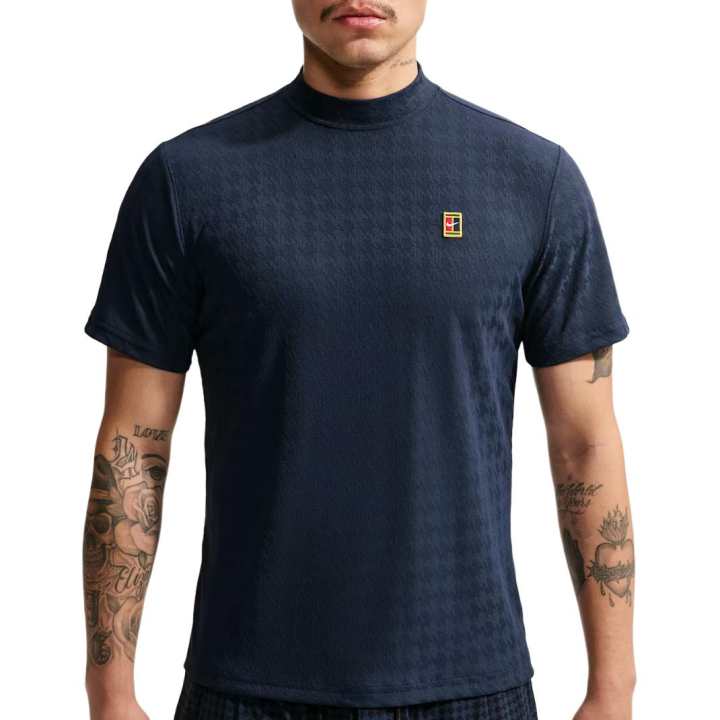 Nike Nike Club T Shirts Men's Obsidian/Obsidian Stand Collar Moderate