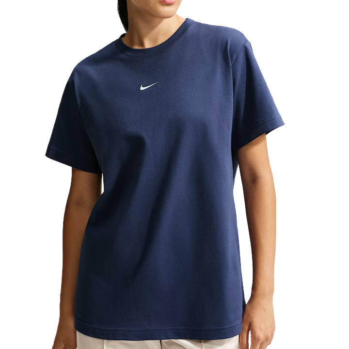 Nike Nike Sportswear Classics T Shirts Women's Midnight Blue Crew Neck Moderate