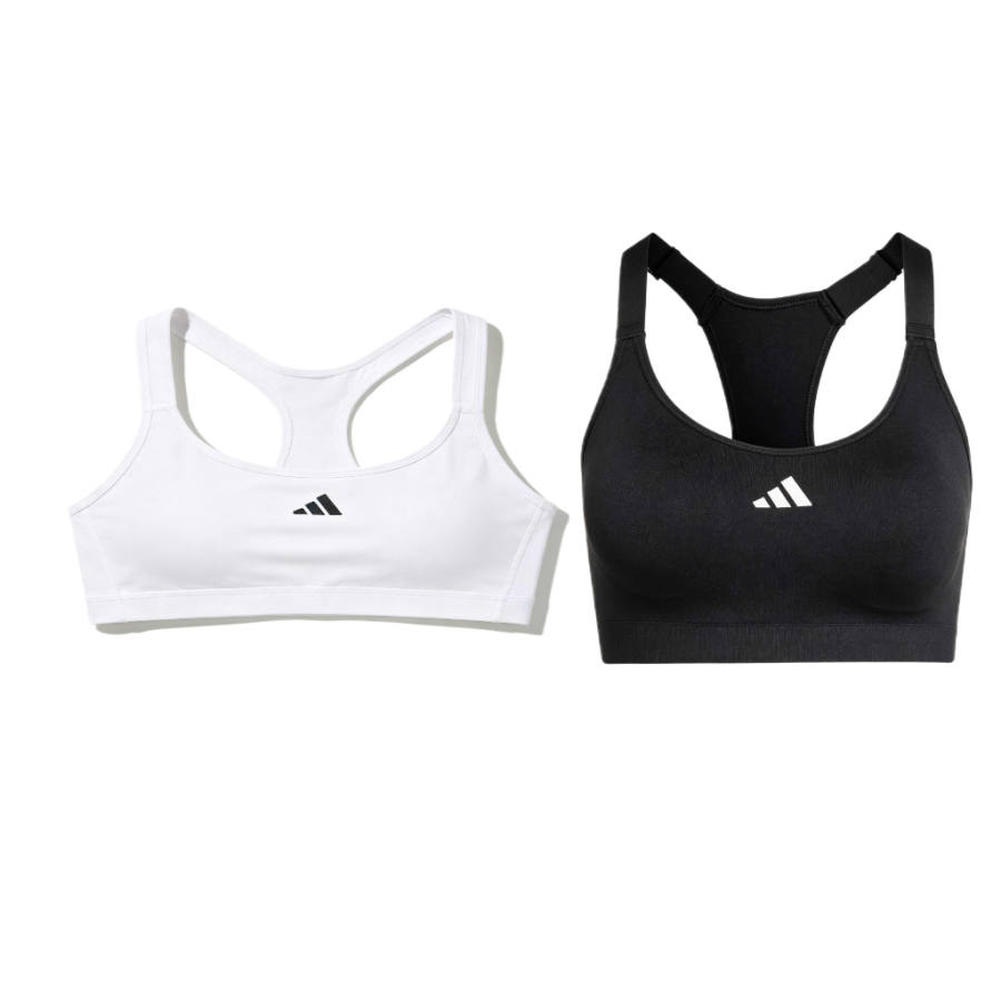 Adidas Adidas Sports Underwear Women's Black/White 2 Pack Crew Neck Moderate