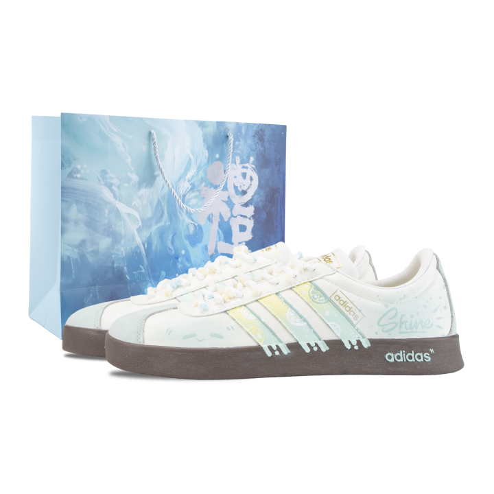 Adidas Adidas VL COURT 2.0 Skateboard Shoes Unisex Low Top White/Green