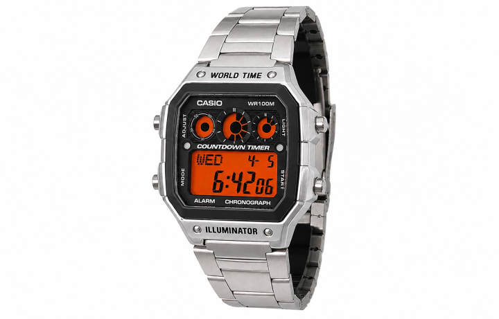 CASIO CASIO Custom Collection Quartz Movement Stainless Steel Strap Watch Men's Watches Black Dial