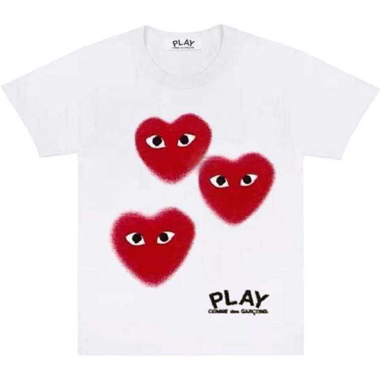 CDG Play CDG Play T Shirts Men's Crew Neck Moderate