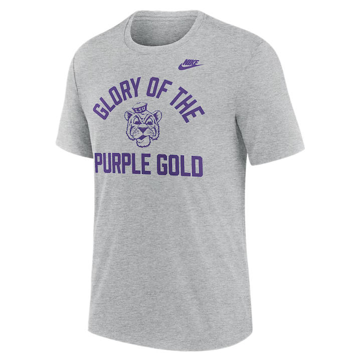 Nike Nike College T Shirts Men's Gray Crew Neck Moderate