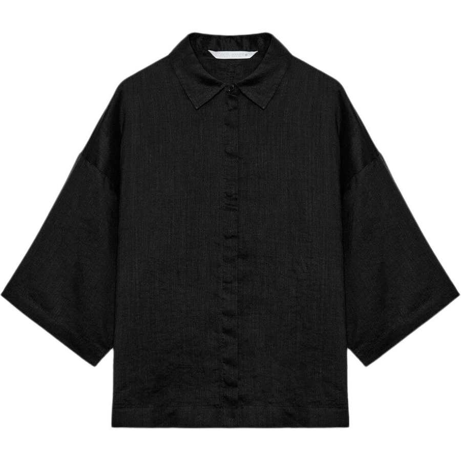 ZARA Shirts Women's Black Lapel Moderate Other