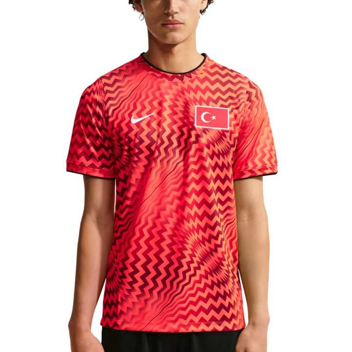 Nike Nike Turkey National Team Soccer Jerseys Men's Bright Deep Red/University Red/White Crew Neck Moderate