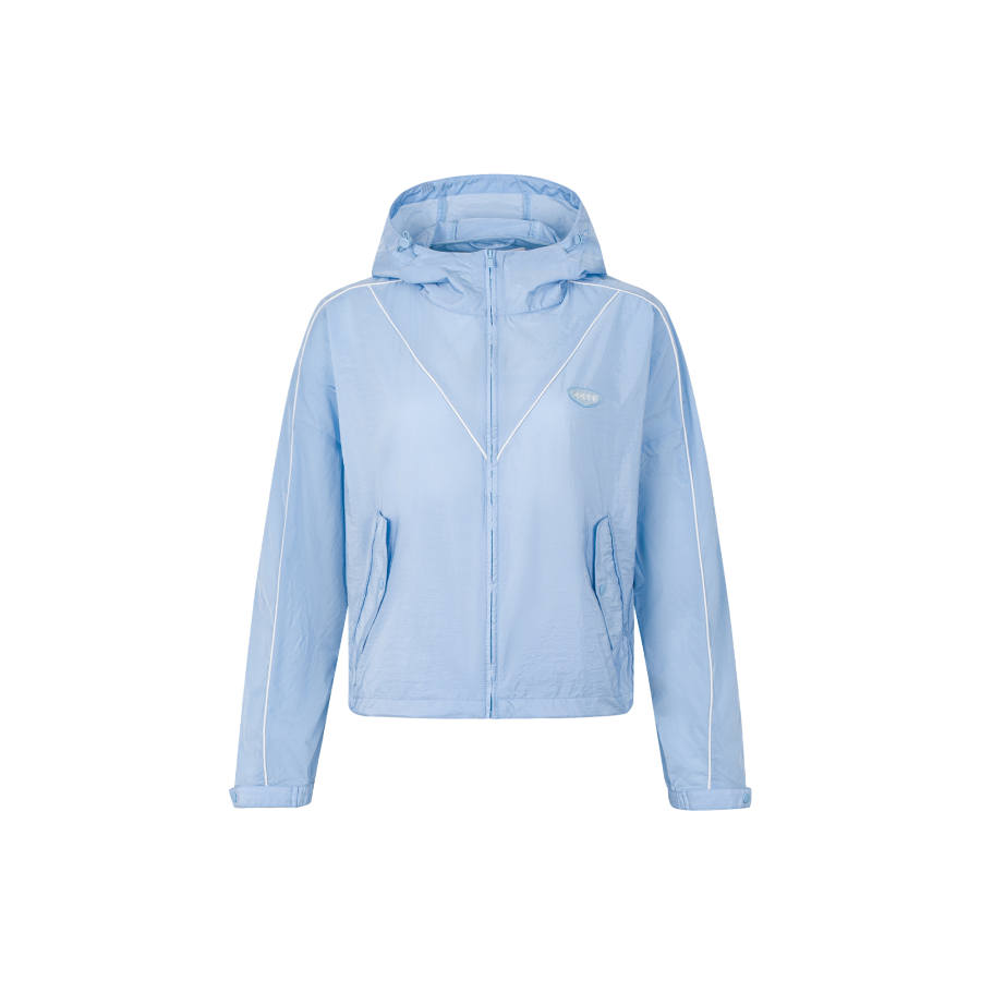Li-Ning Li Ning Jackets Women's Pink/Blue Hooded Moderate Straight Fit