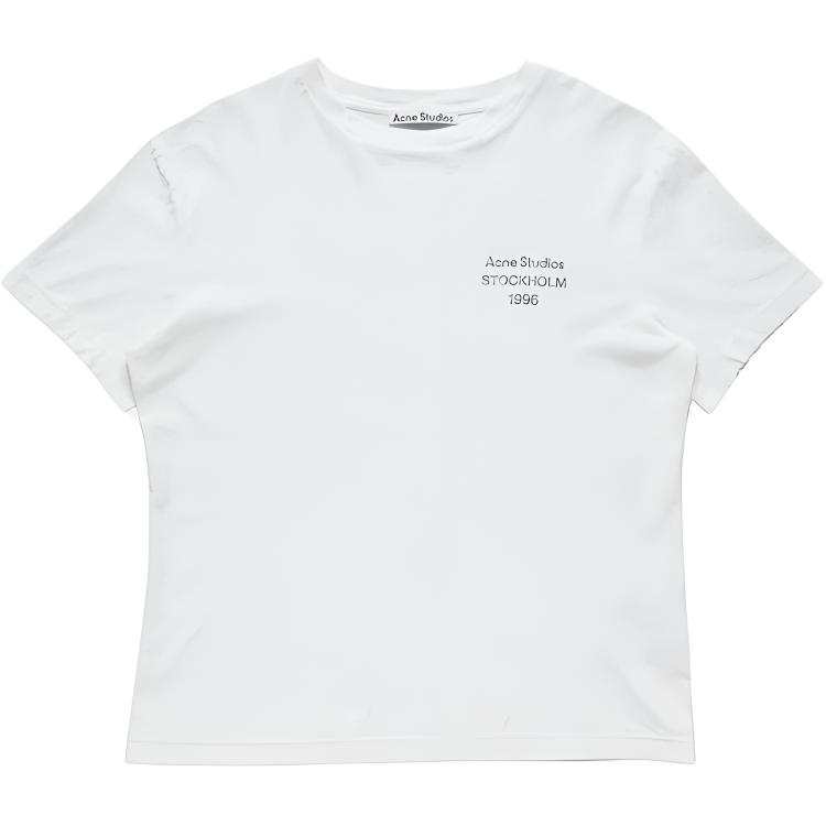 Acne Studios Acne Studios T Shirts Unisex Gray White Crew Neck