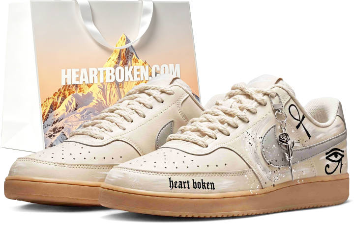 Nike Nike Court Vision Skateboard Shoes Men's Low Top Beige