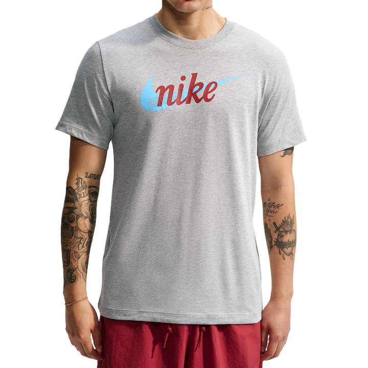 Nike Nike Sportswear T Shirts Men's Dark Gray Heather Crew Neck Moderate