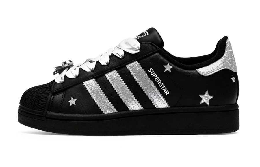 Adidas Originals Superstar 2 Skateboard Shoes Unisex Low Top Black/Silver
