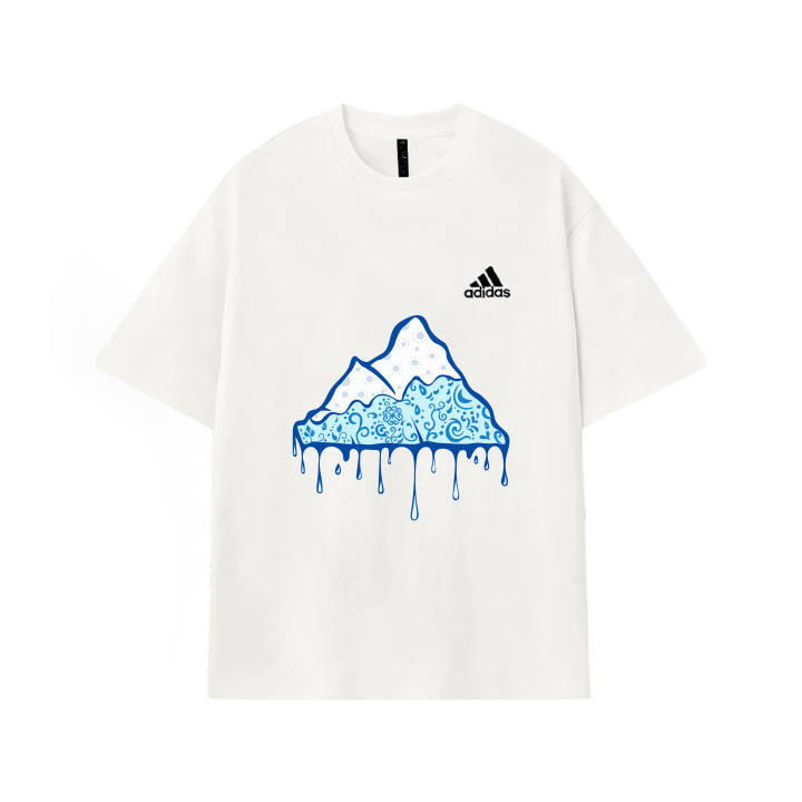 Adidas Adidas MUST HAVES T Shirts Unisex White Blue Crew Neck Thin Straight Fit