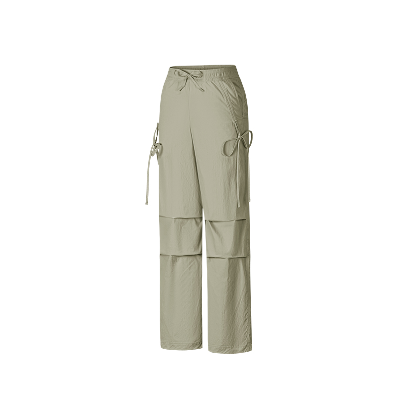 ANTA Variety Training Collection Sports Pants Women's Autumn Fruit Green Moderate Straight Fit Pants