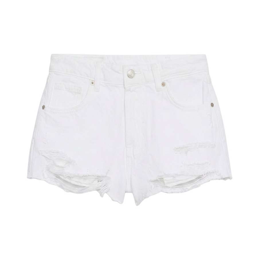 ZARA Trf Denim Shorts Women's White Moderate Other