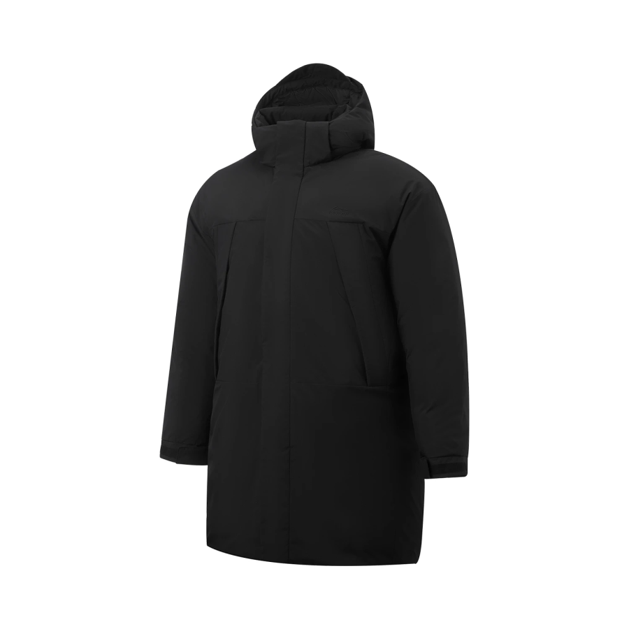 Li-Ning Li Ning Sports Life Collection Down Jackets Men's Black Hooded Detachable Moderate Straight Fit
