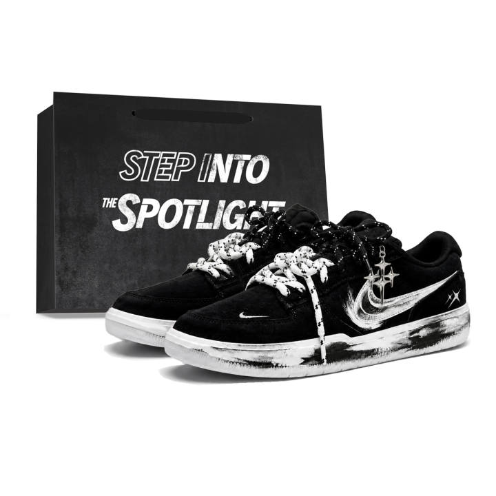 Nike Nike SB Force 58 Skateboard Shoes Unisex Low Top Black White