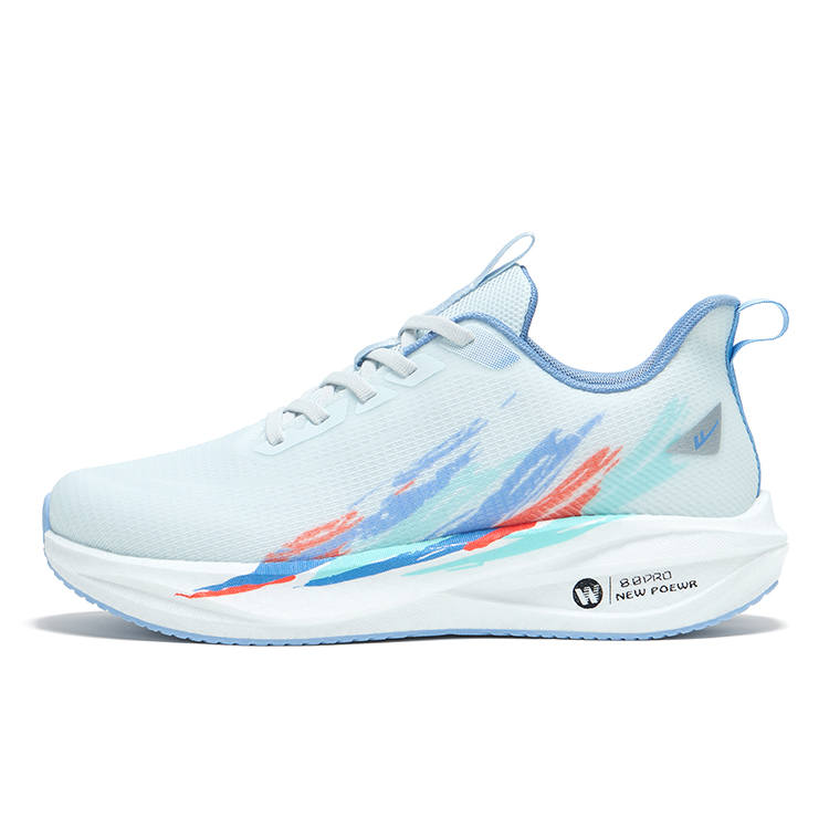 WARRIOR Running Shoes Men's Low Top Shimmer Blue Orange