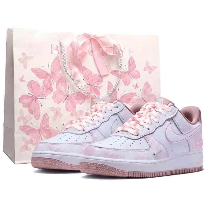 Nike Nike Air Force 1 Skateboard Shoes Women's Low Top White, Pink