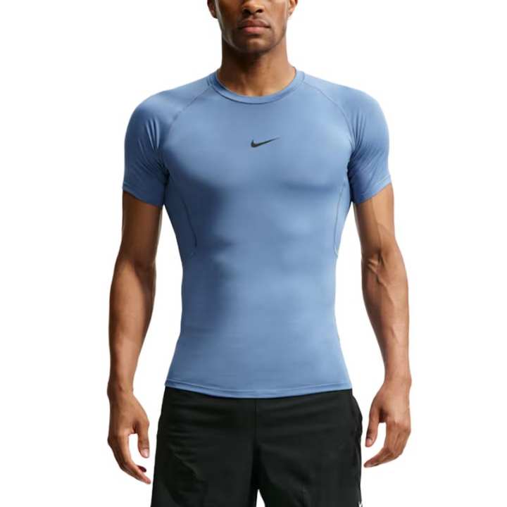 Nike Nike Pro T Shirts Men's Indigo Storm/Black Crew Neck