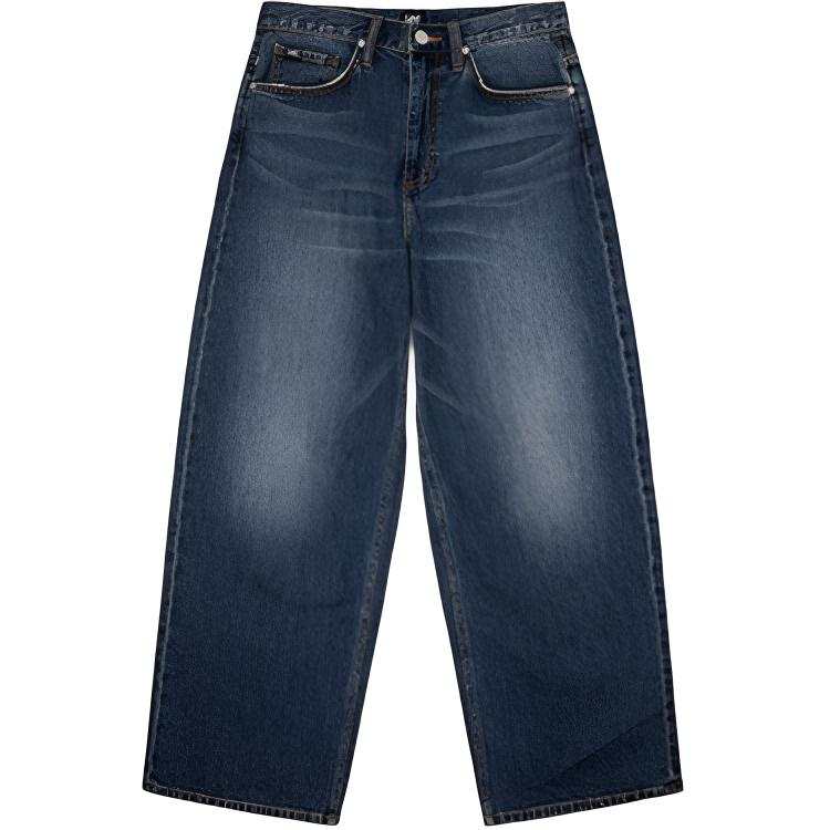 Lee Lee Jeans Unisex Medium Blue Moderate Straight Fit Pants