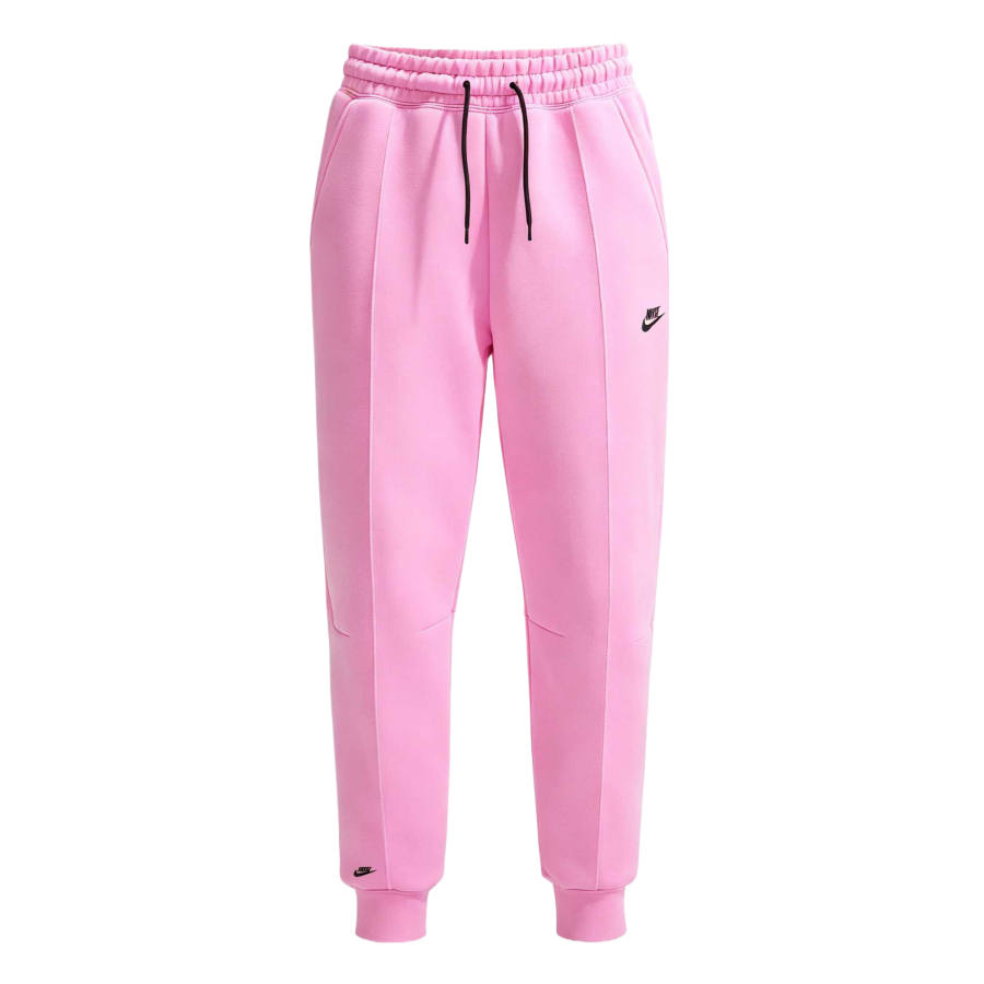 Nike Nike Sportswear Tech Fleece Knitted Sweatpants Women's Pink/Black Moderate Cuffed Pants