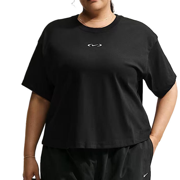 Nike Nike Sportswear T Shirts Women's Black Crew Neck Moderate