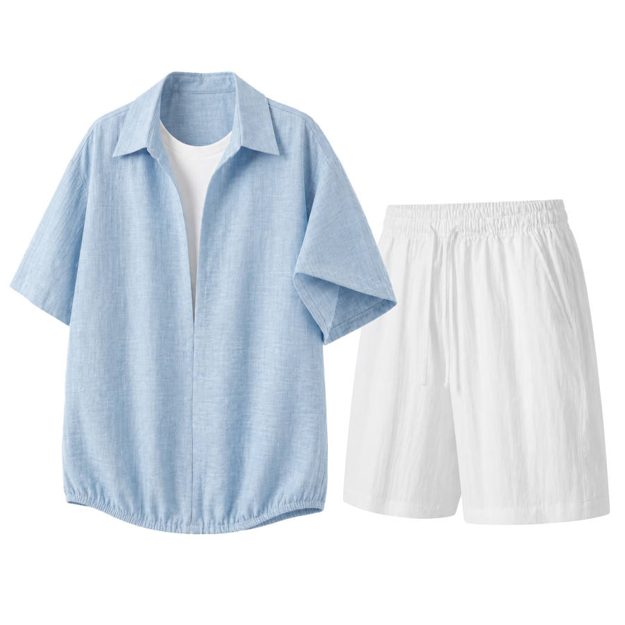 WARRIOR WARRIOR Shirt Matching Sets Unisex Lapel Moderate