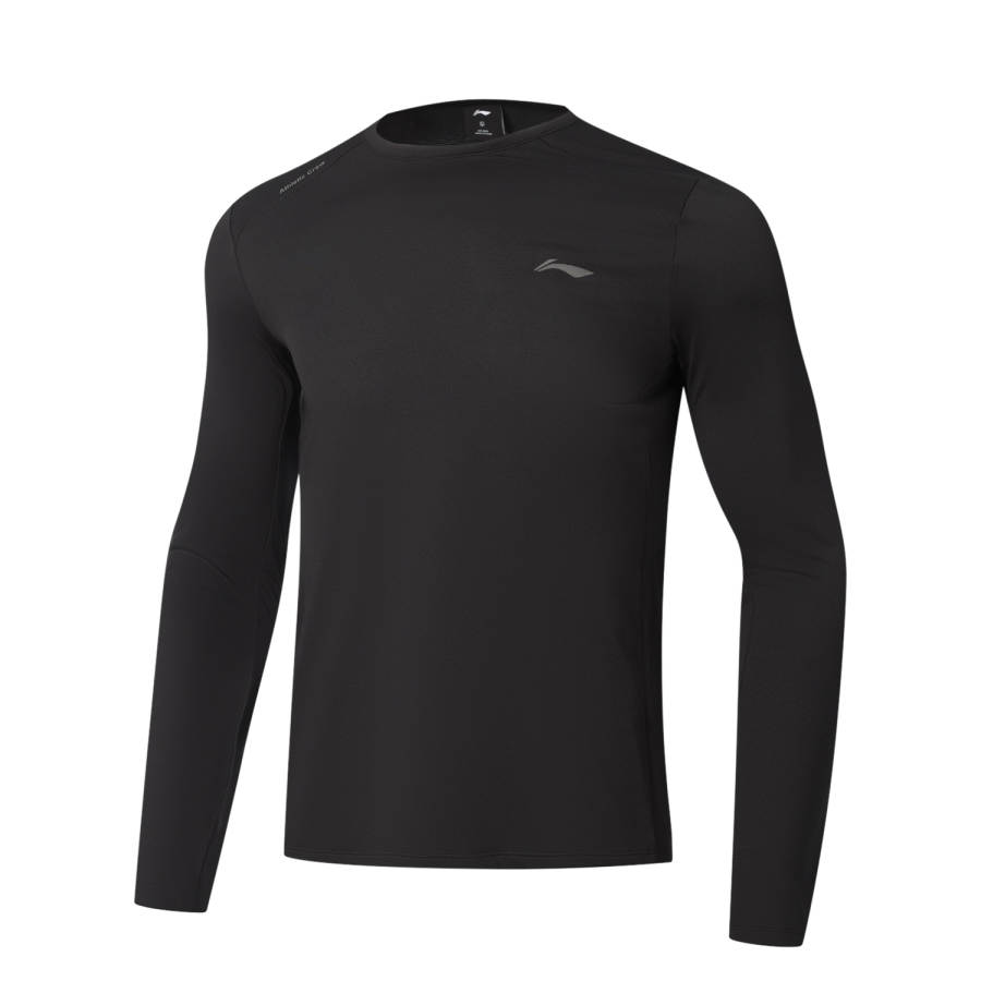 Li-Ning Li Ning Fitness Series Fitness Clothing Men's Black Crew Neck Moderate Straight Fit