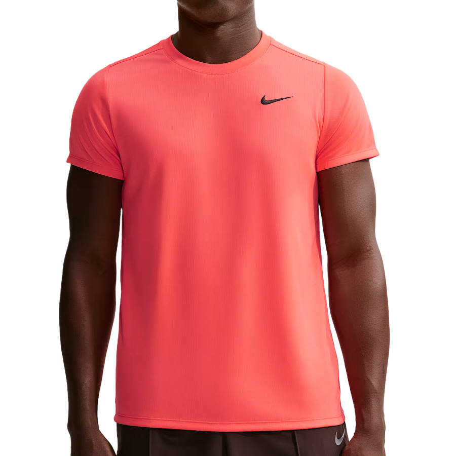 Nike Nike Court Victory Tennis Tops Men's Bright Dark Red/Black Crew Neck Moderate