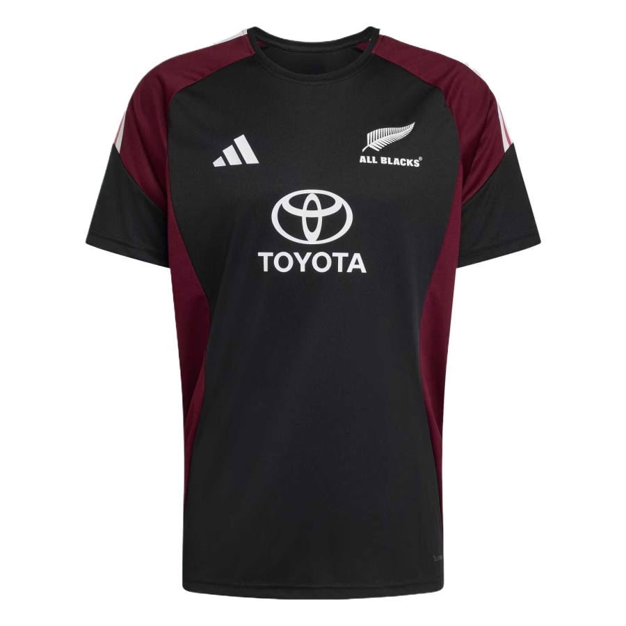 Adidas Adidas T Shirts Men's All Black/Burgundy Crew Neck Moderate