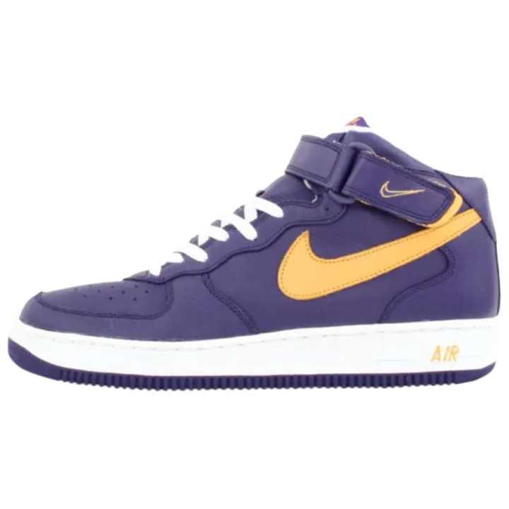 Nike Nike Air Force 1 Skateboard Shoes Men's Mid Top Purple Yellow