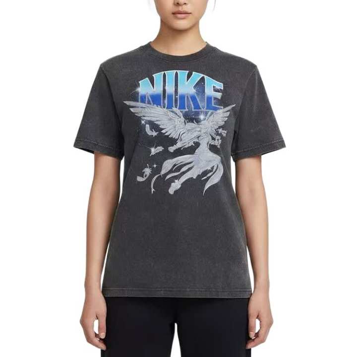 Nike Nike T Shirts Women's Gray Crew Neck